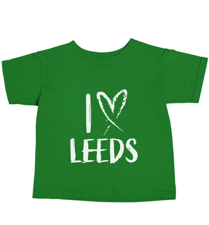 I love Leeds green baby toddler Tshirt 2 Years