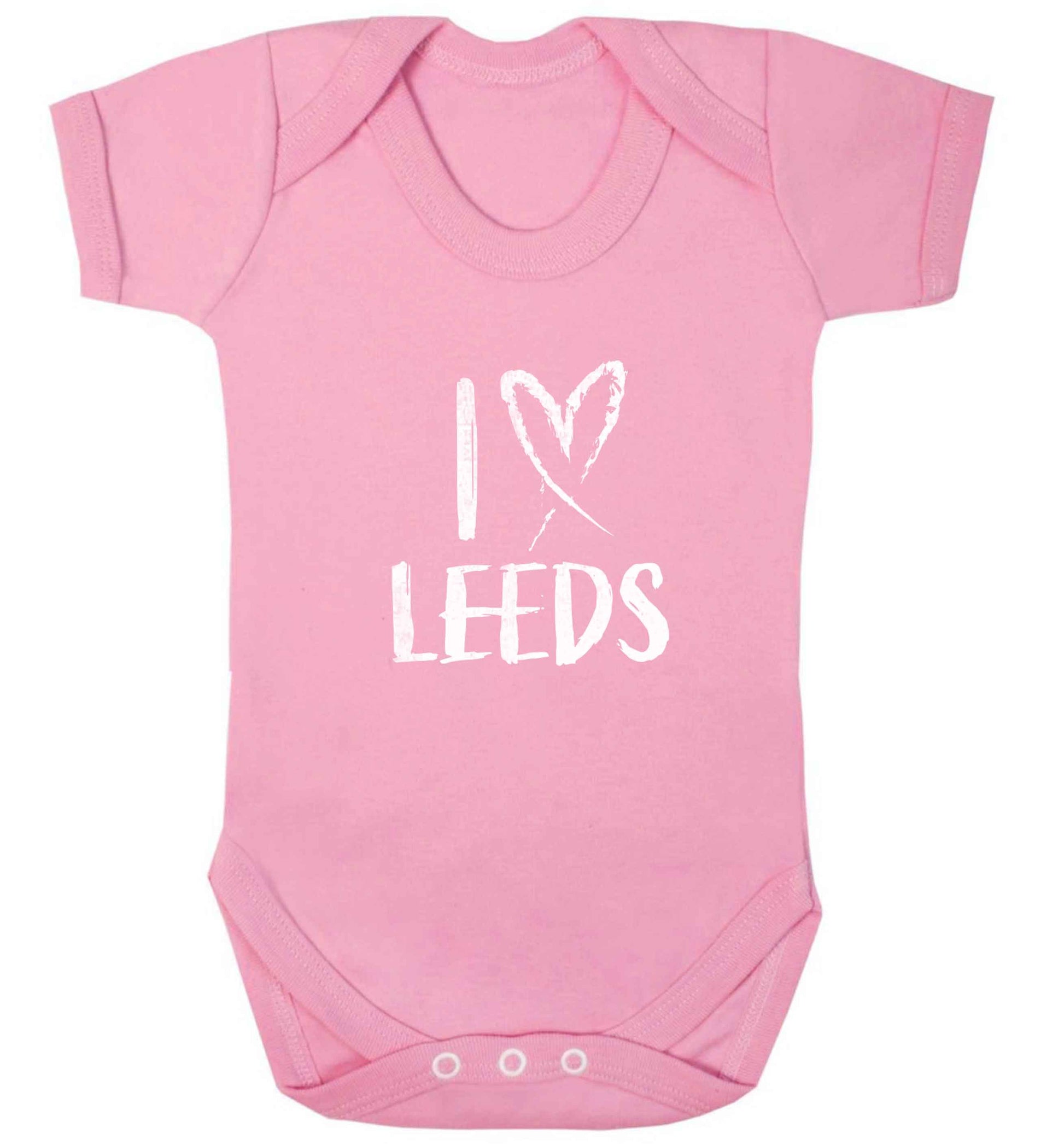 I love Leeds baby vest pale pink 18-24 months