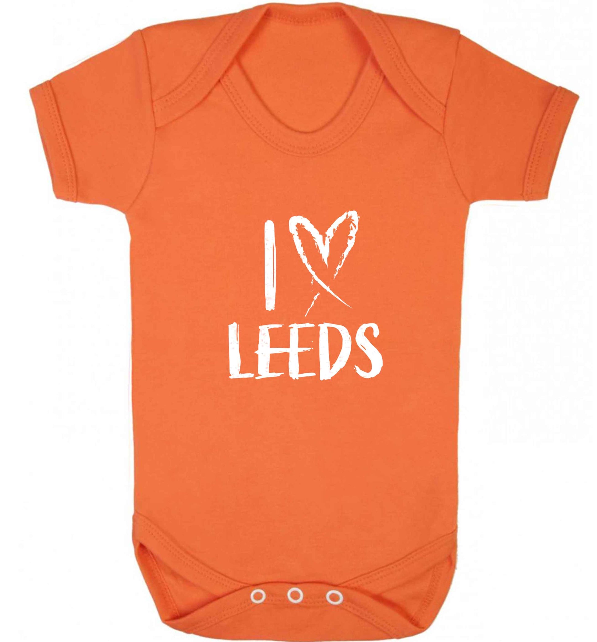 I love Leeds baby vest orange 18-24 months