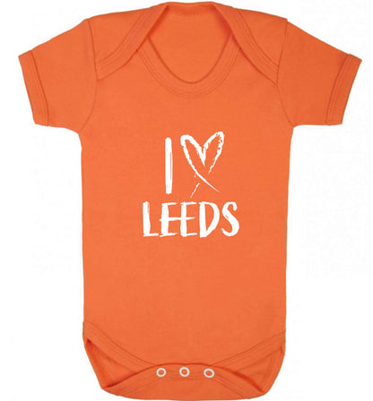 I love Leeds baby vest orange 18-24 months