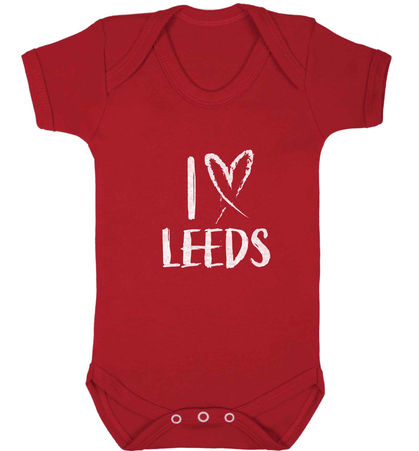 I love Leeds baby vest red 18-24 months