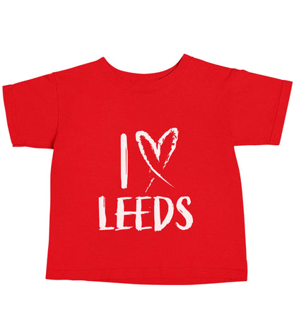 I love Leeds red baby toddler Tshirt 2 Years