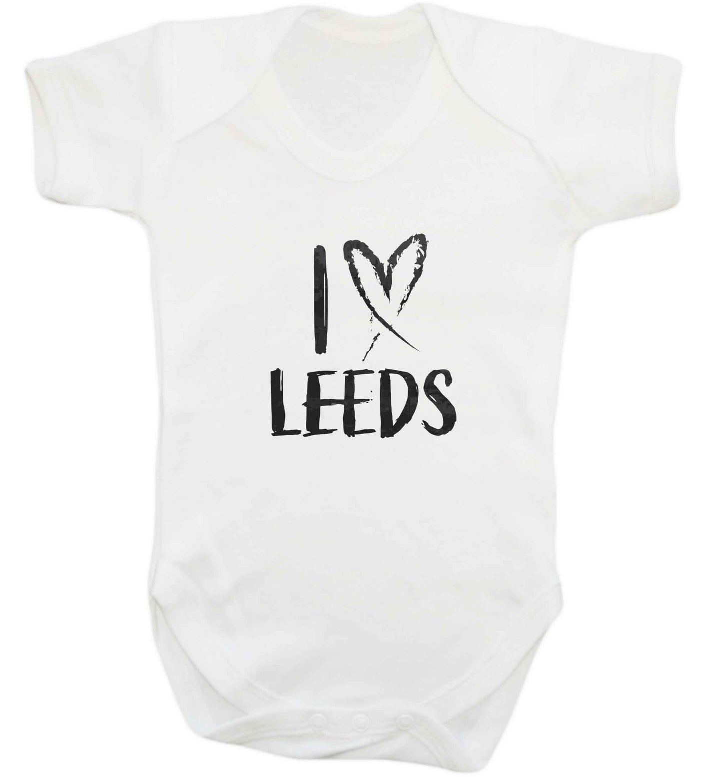 I love Leeds baby vest white 18-24 months