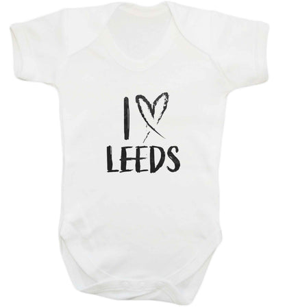 I love Leeds baby vest white 18-24 months