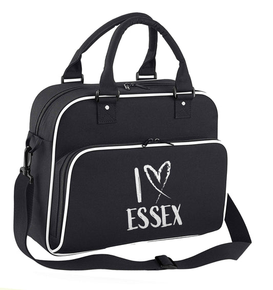 I love Essex children's dance bag black with white detail