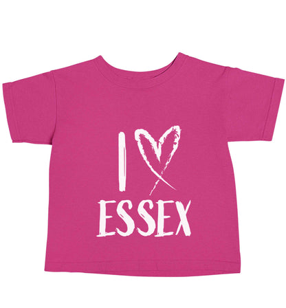 I love Essex pink baby toddler Tshirt 2 Years