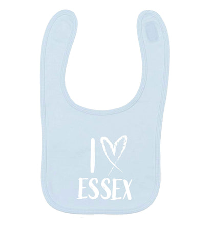 I love Essex pale blue baby bib
