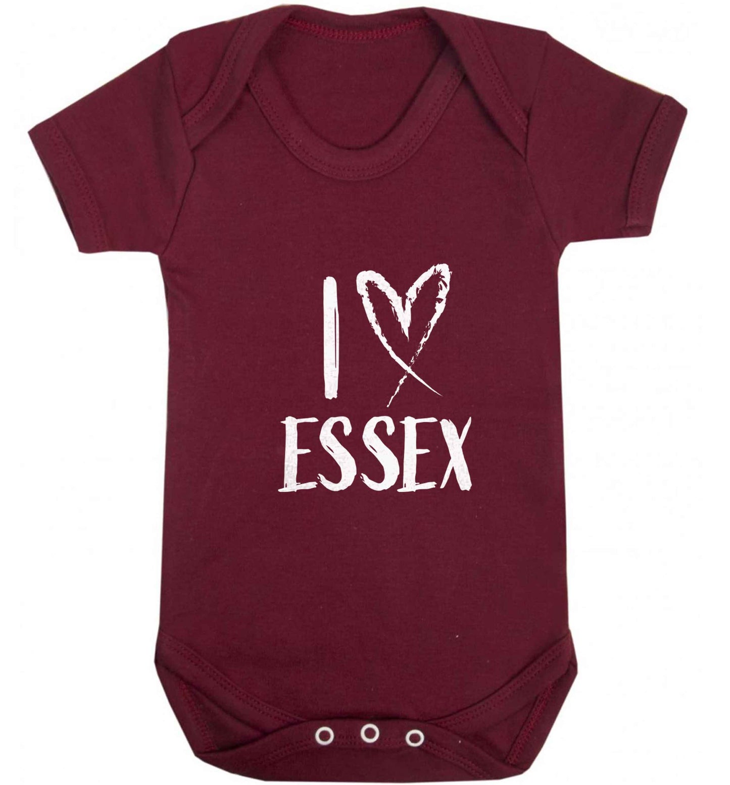 I love Essex baby vest maroon 18-24 months
