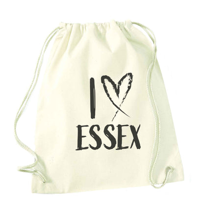 I love Essex natural drawstring bag