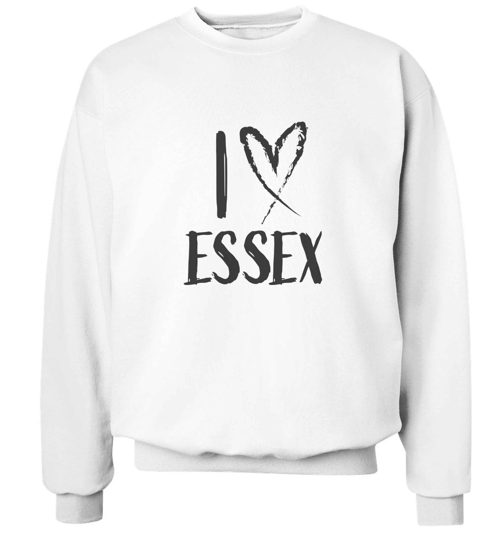 I love Essex adult's unisex white sweater 2XL