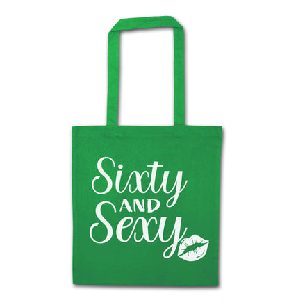 Sixty and sexy green tote bag