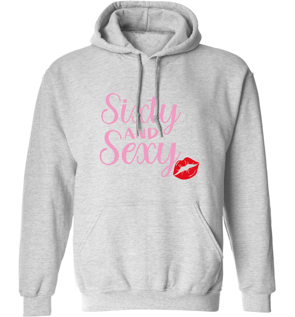 Sixty and sexy adults unisex grey hoodie 2XL
