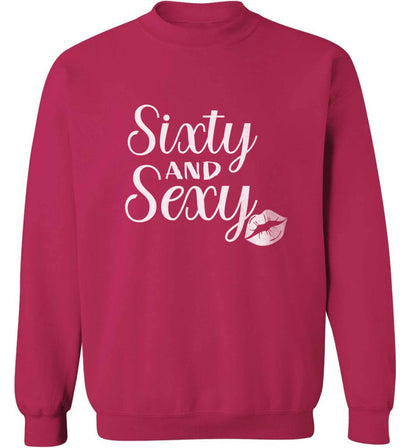 Sixty and sexy adult's unisex pink sweater 2XL