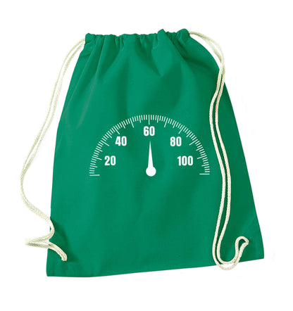 60th Birthday speedial green drawstring bag