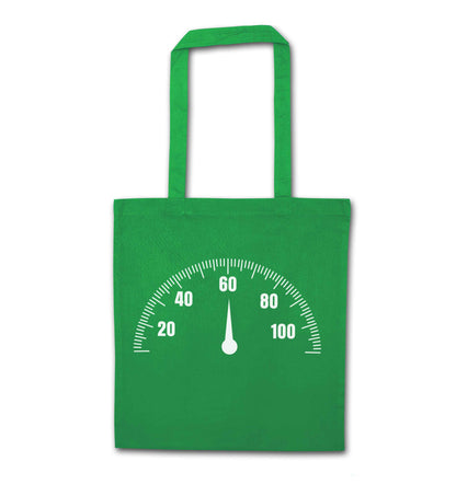 Speed dial 60 green tote bag