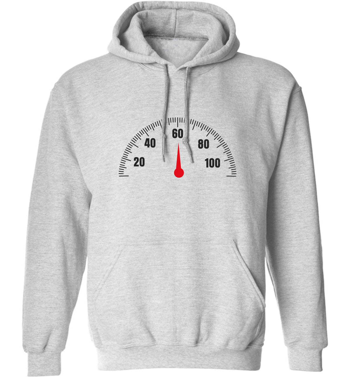 Speed dial 60 adults unisex grey hoodie 2XL