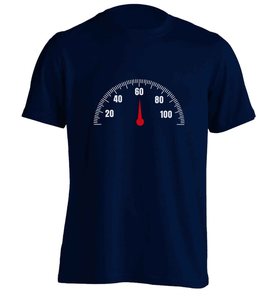 Speed dial 60 adults unisex navy Tshirt 2XL