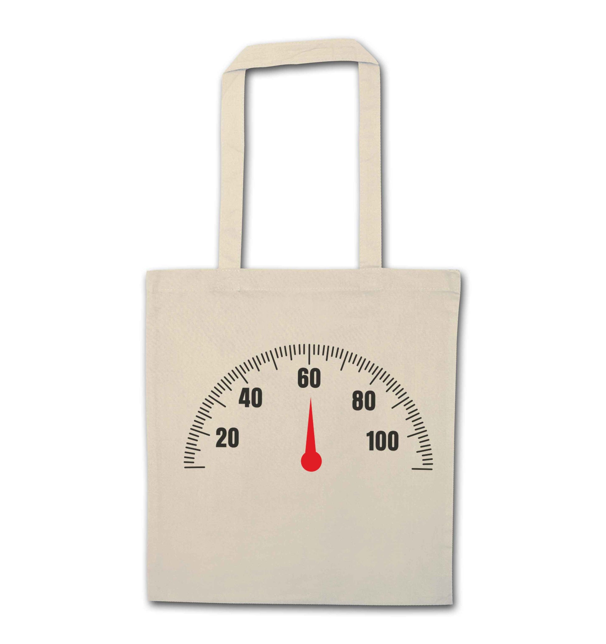 Speed dial 60 natural tote bag