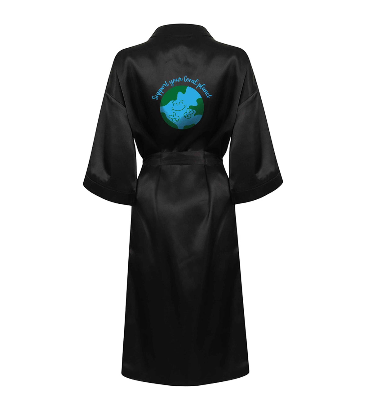 Support your local planet XL/XXL black ladies dressing gown size 16/18