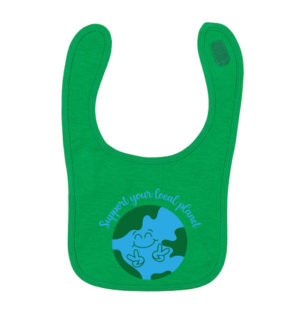 Support your local planet green baby bib