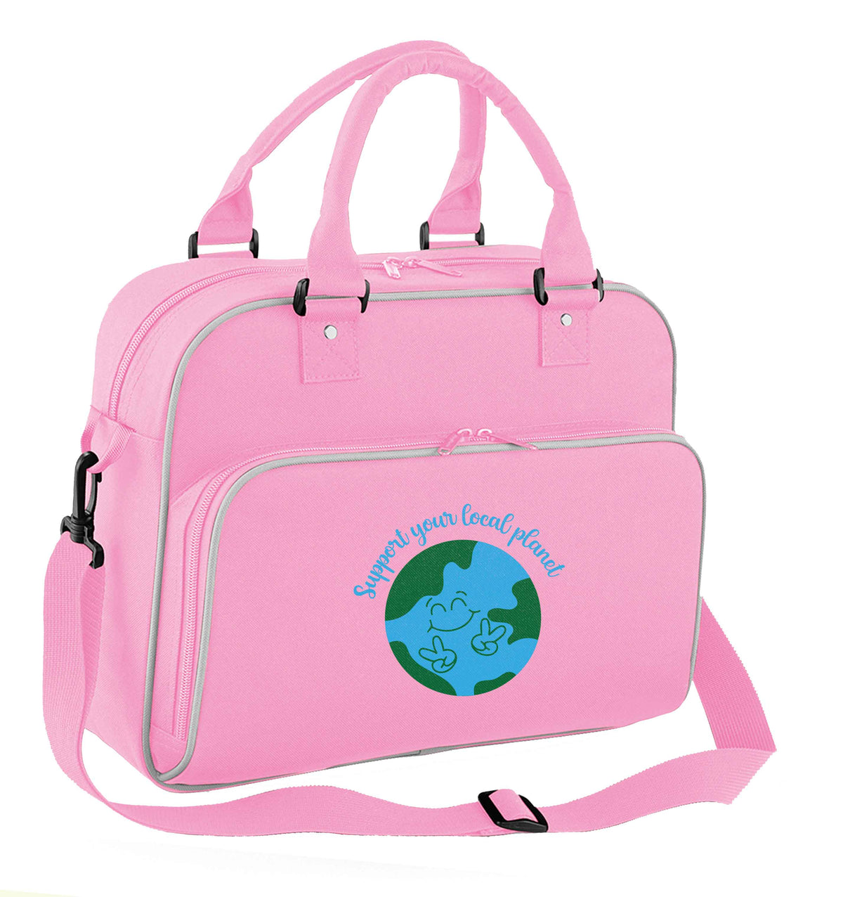 Support your local planet children's dance bag baby pink