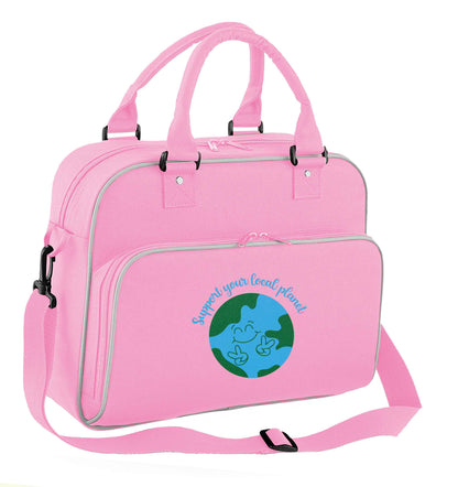Support your local planet children's dance bag baby pink