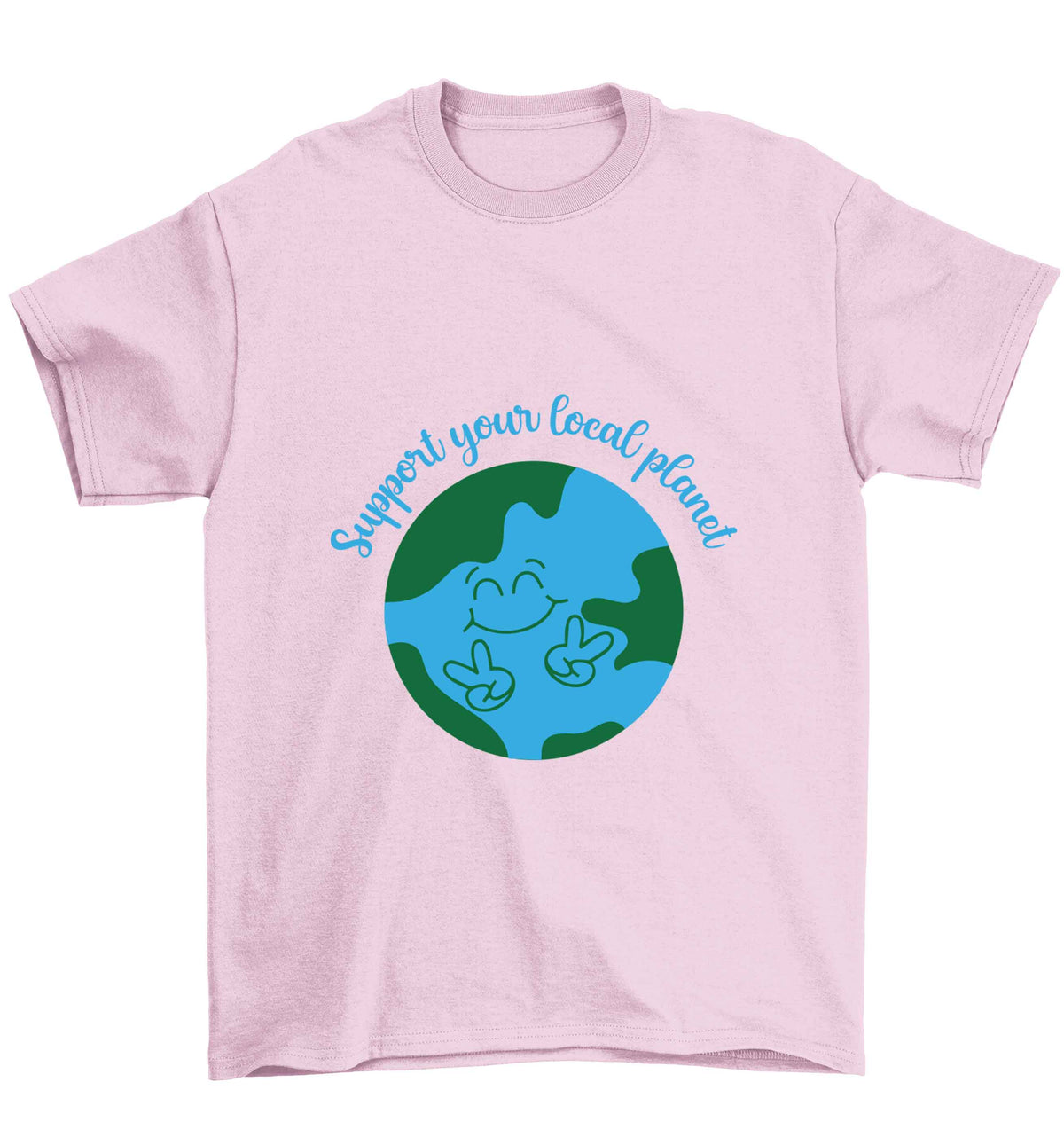 Support your local planet Children's light pink Tshirt 12-13 Years