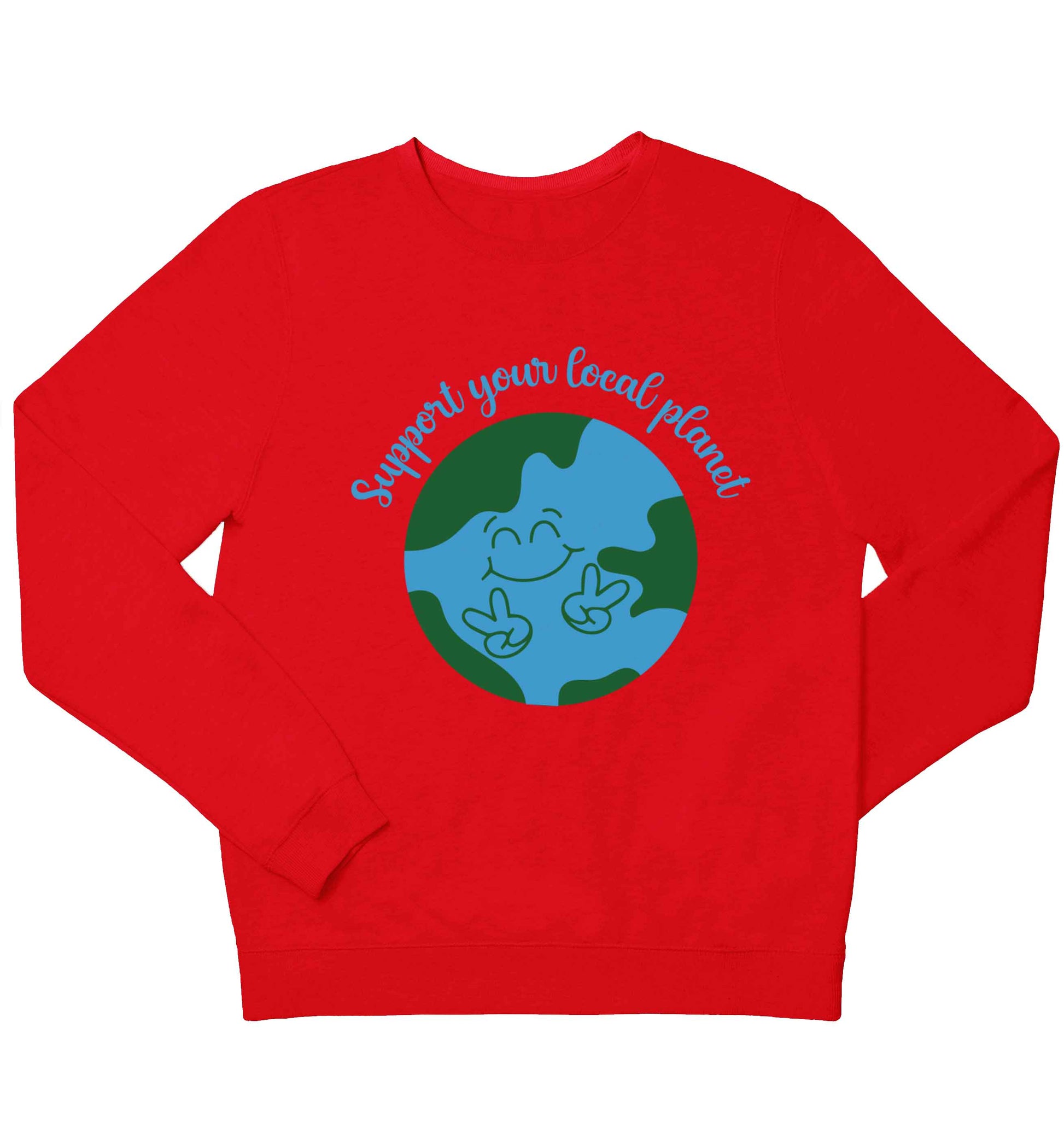 Support your local planet children's grey sweater 12-13 Years