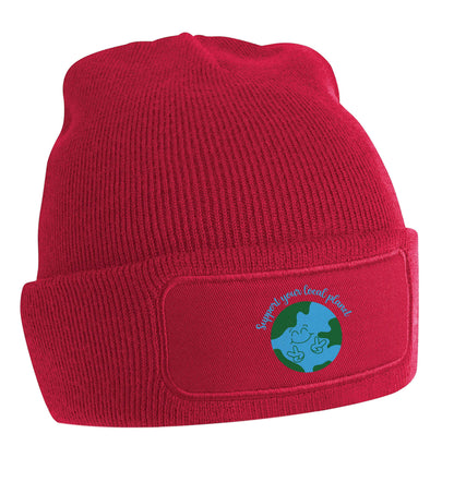 Support your local planet beanie hat