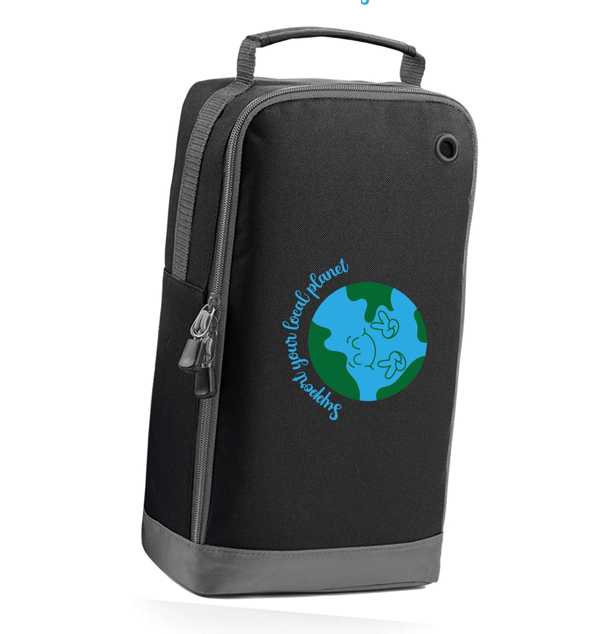 Support your local planet black sports shoe bag horizontal print