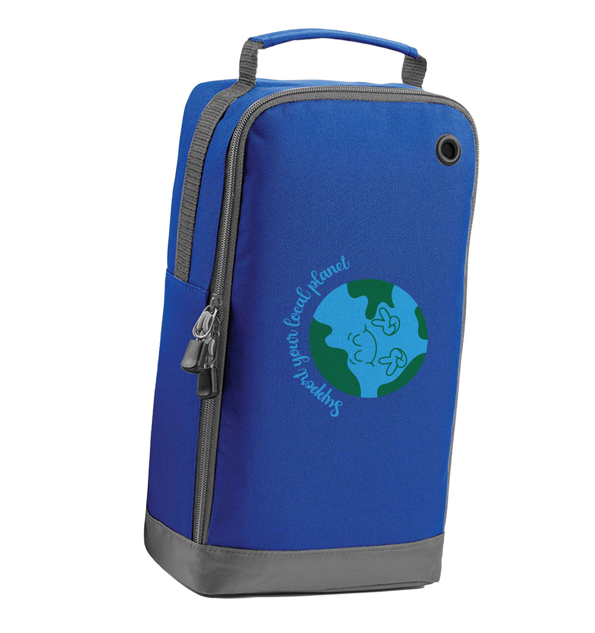 Support your local planet blue sports shoe bag horizontal print