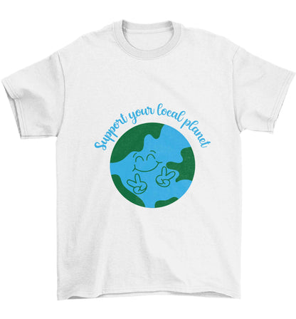 Support your local planet Children's white Tshirt 12-13 Years
