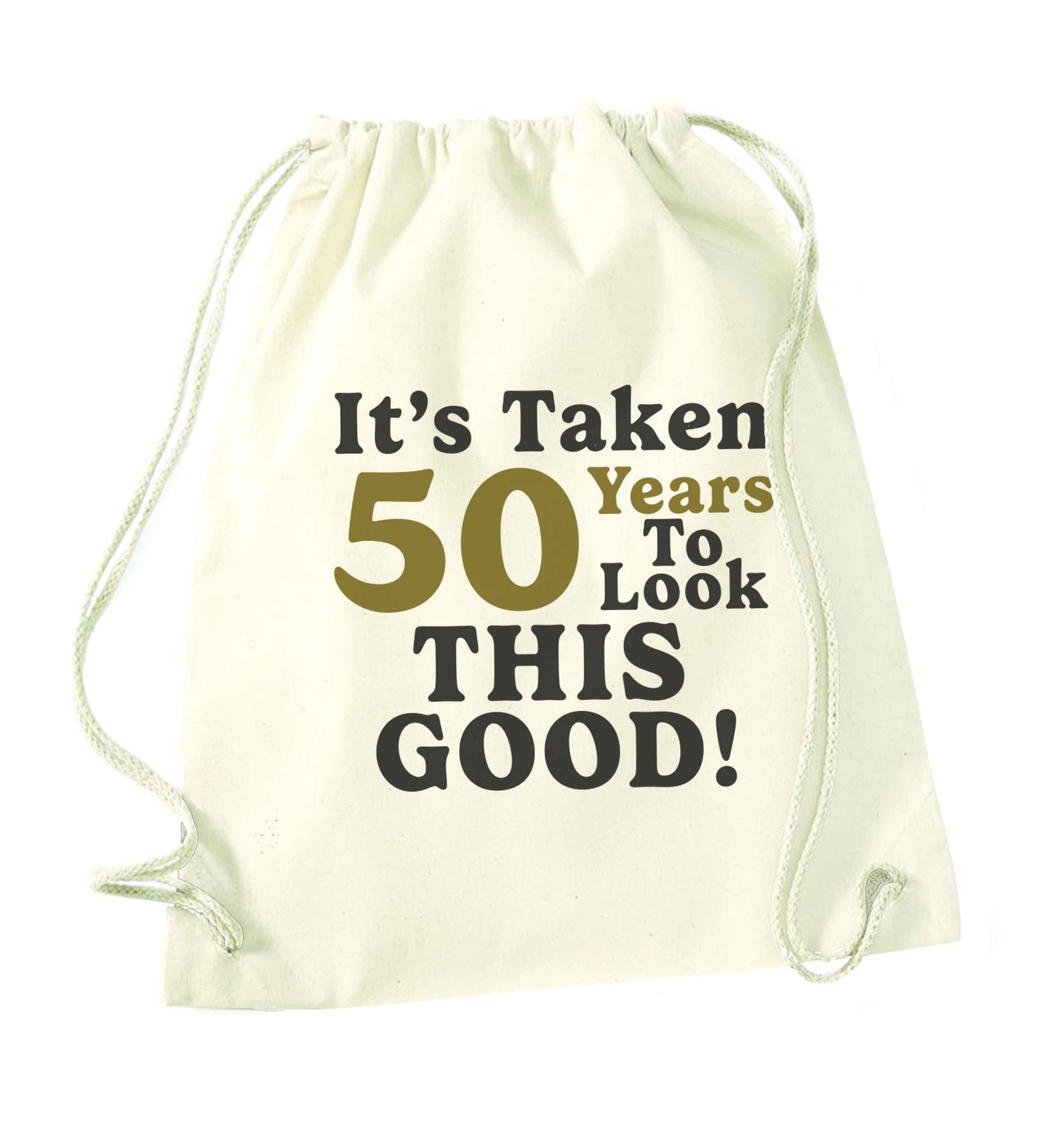 It's taken 50 years to look this good! natural drawstring bag