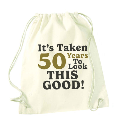 It's taken 50 years to look this good! natural drawstring bag