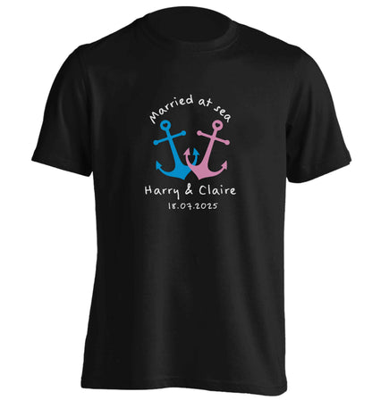 Married at sea adults unisex black Tshirt 2XL
