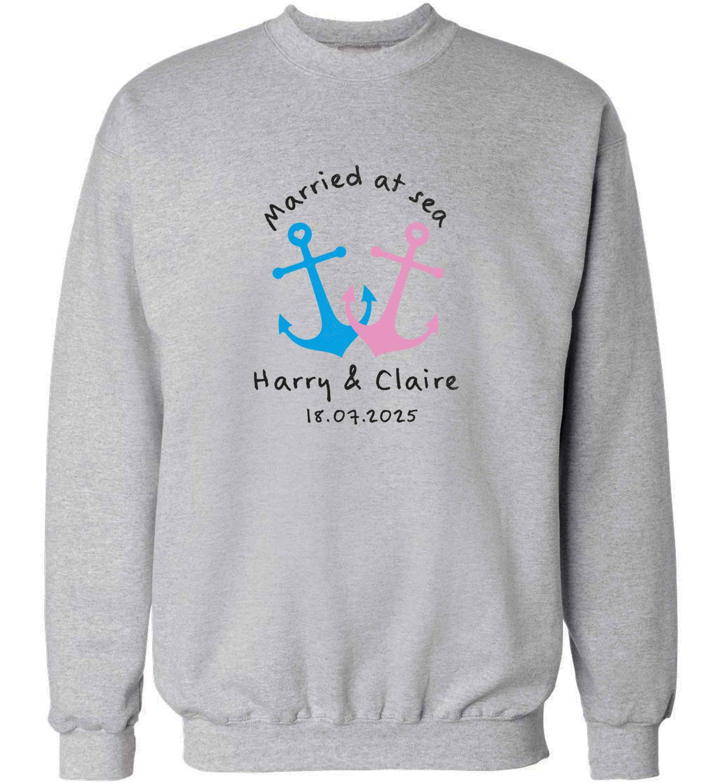 Personalised anniversary cruise adult's unisex grey sweater 2XL