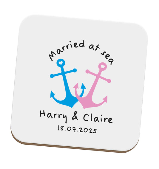 Married at sea set of four coasters