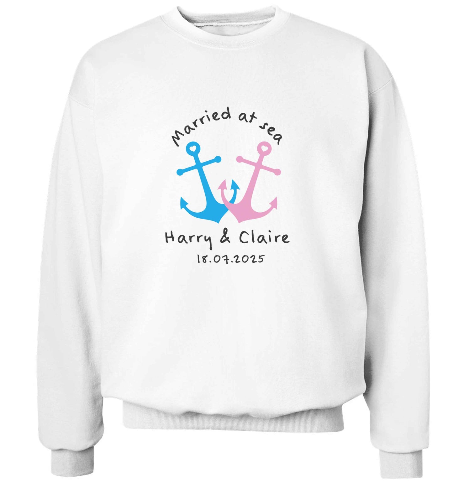 Personalised anniversary cruise adult's unisex white sweater 2XL