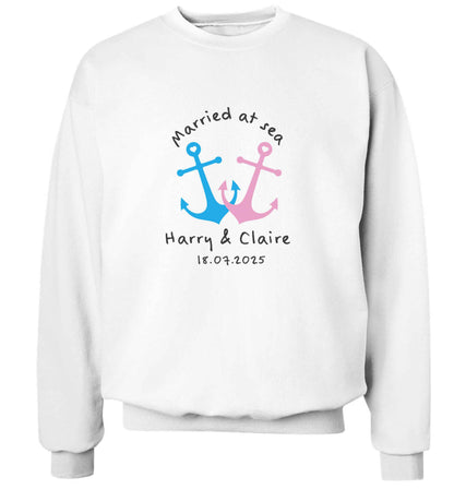 Personalised anniversary cruise adult's unisex white sweater 2XL
