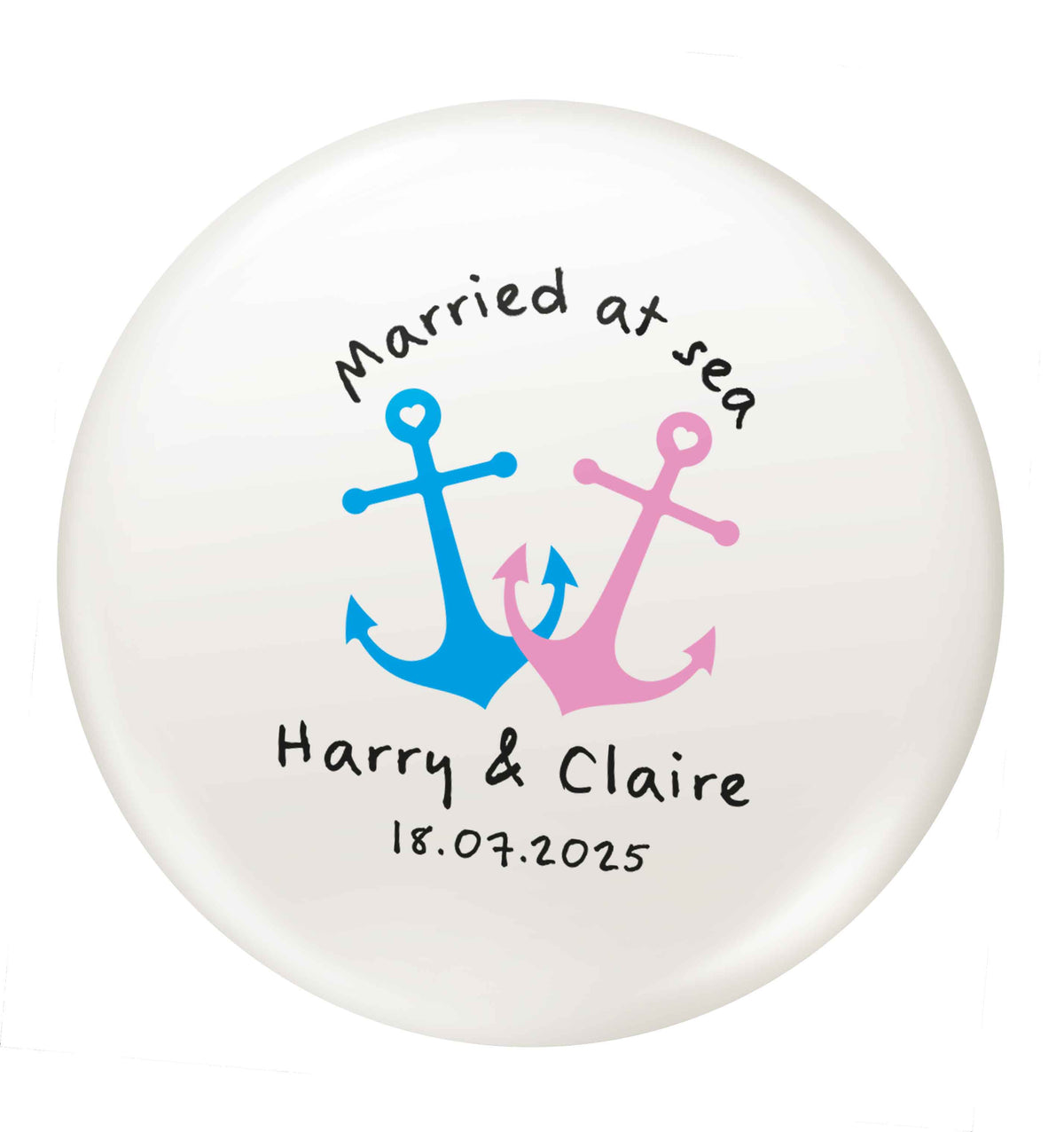 Personalised anniversary cruise small 25mm Pin badge