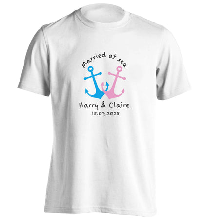 Married at sea adults unisex white Tshirt 2XL