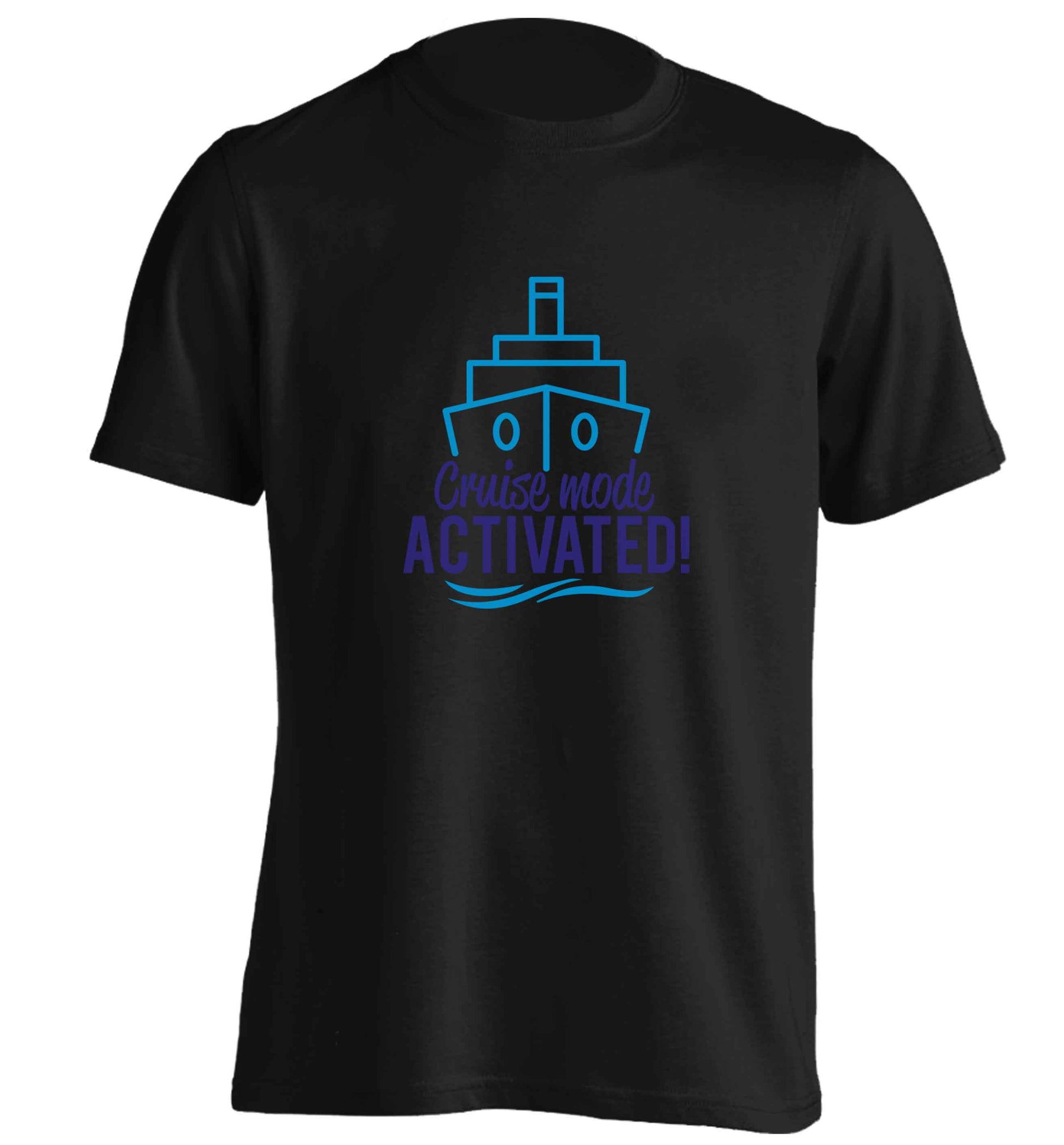 Cruise mode activated adults unisex black Tshirt 2XL