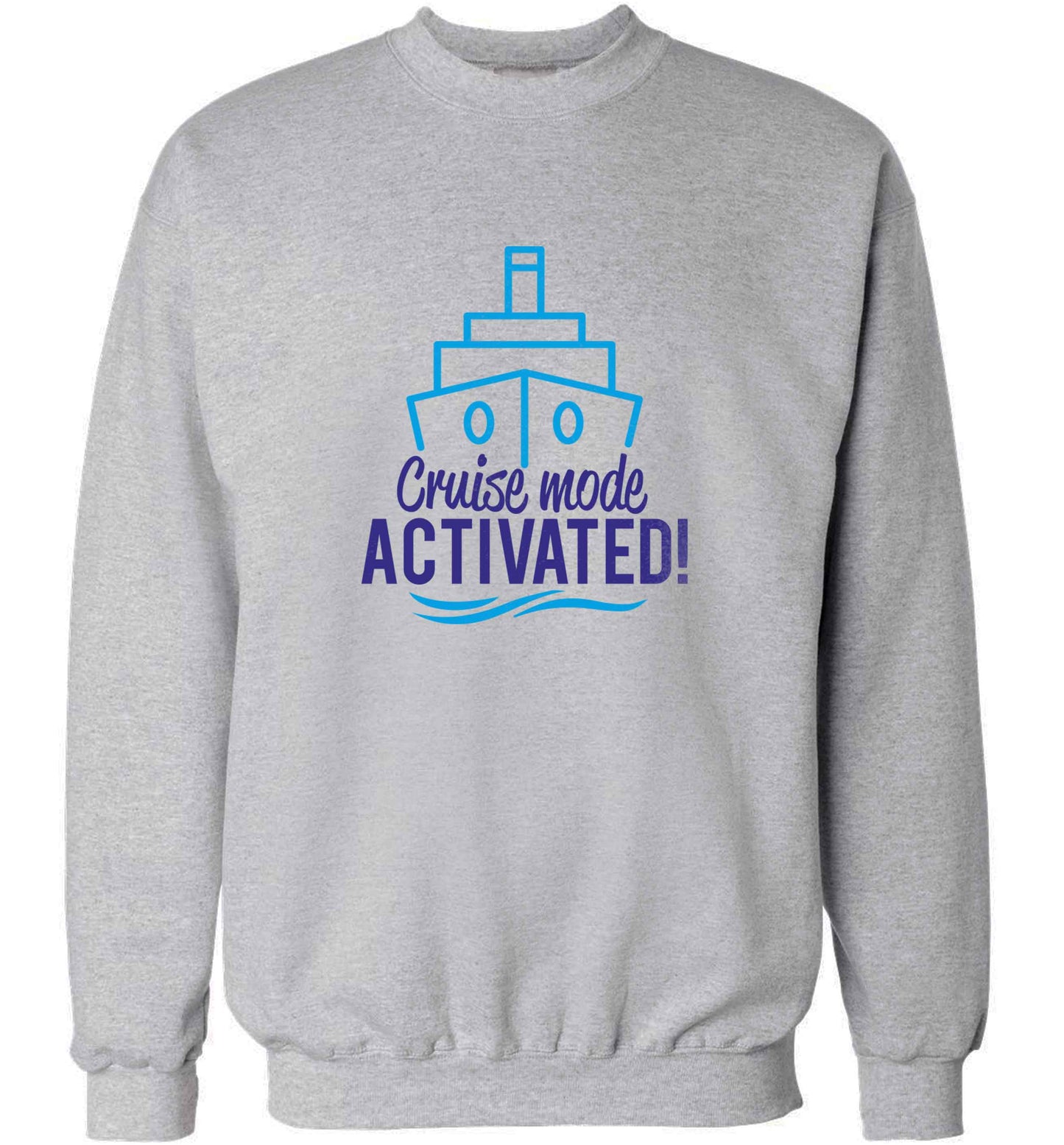 Cruise mode activated adult's unisex grey sweater 2XL