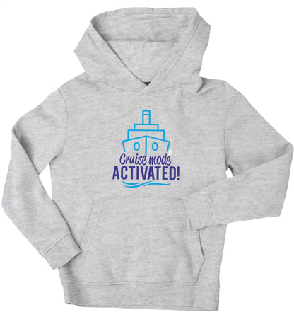 Cruise mode activated children's grey hoodie 12-13 Years