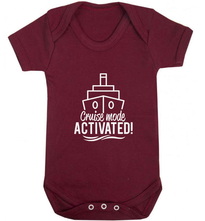 Cruise mode activated baby vest maroon 18-24 months