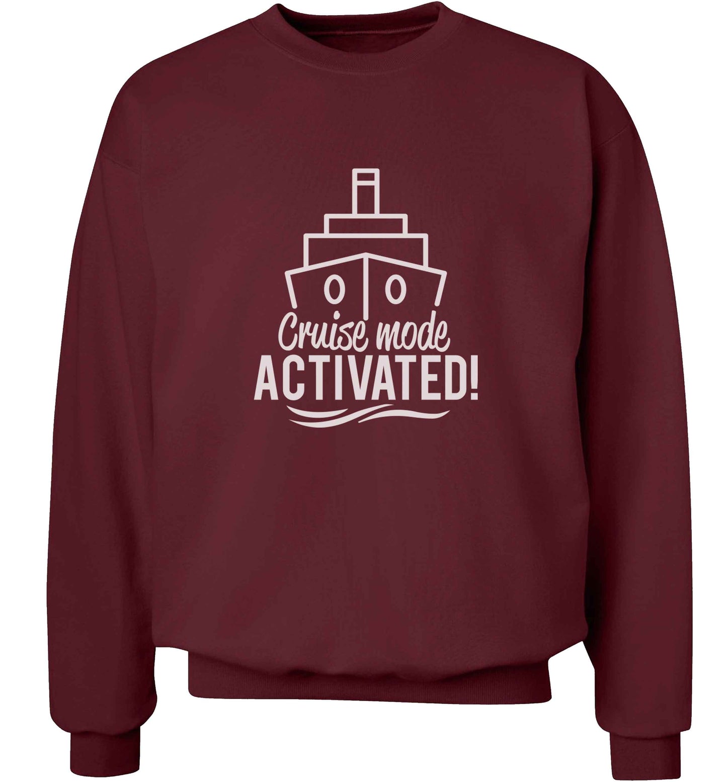 Cruise mode activated adult's unisex maroon sweater 2XL