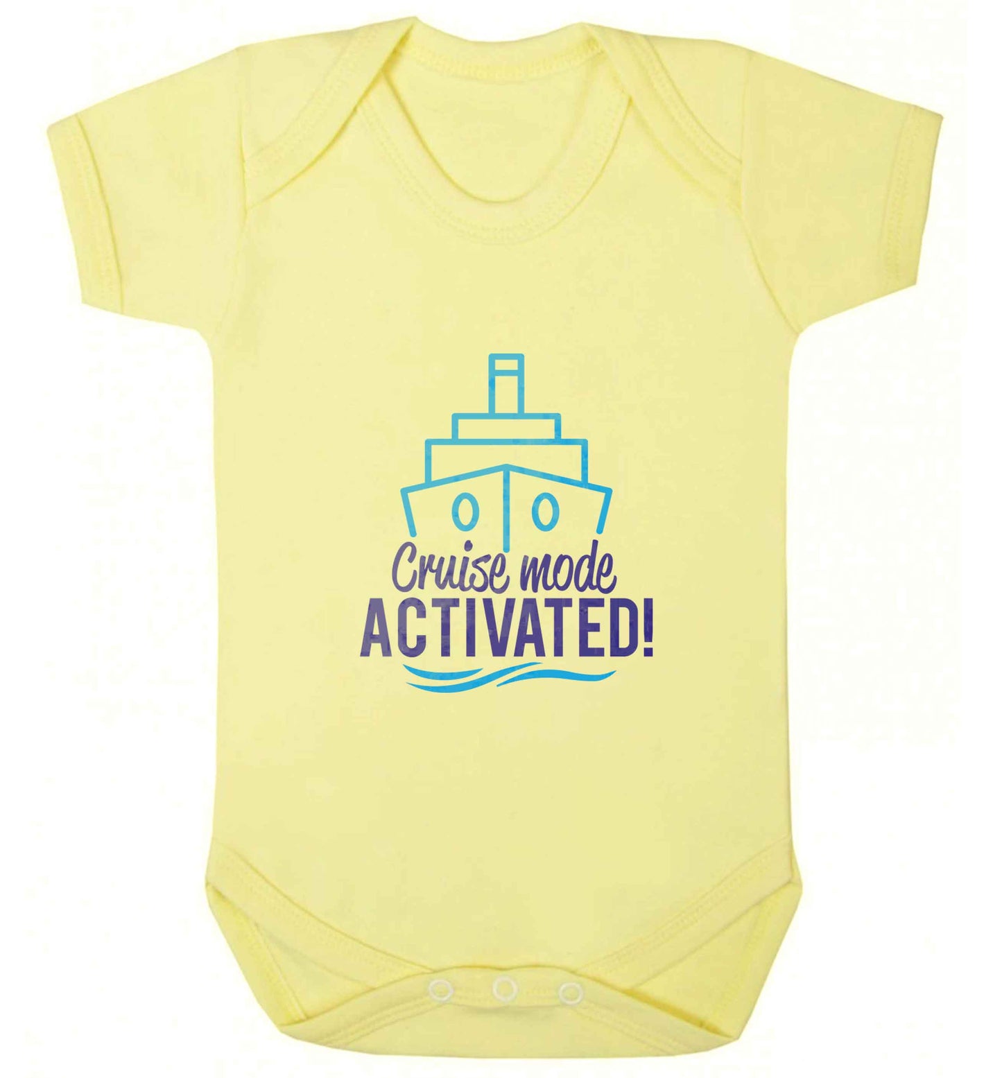 Cruise mode activated baby vest pale yellow 18-24 months