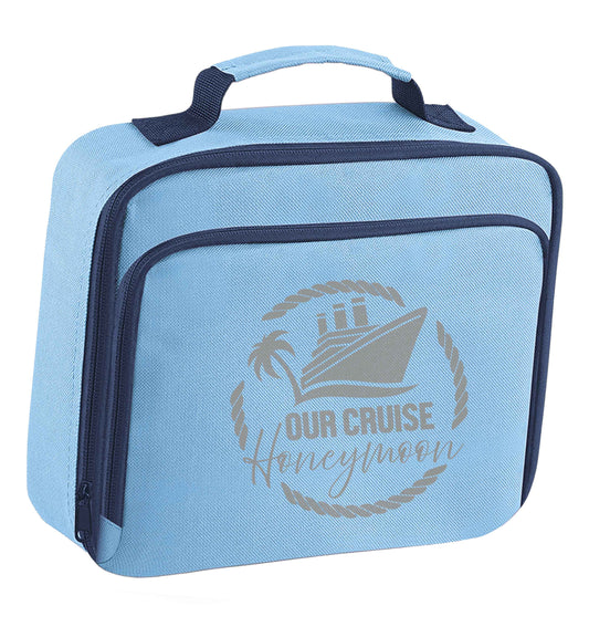 Our cruise honeymoon insulated blue lunch bag cooler
