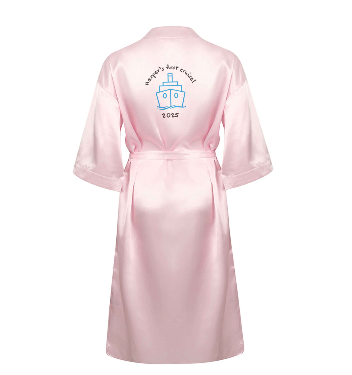 Personalised first cruise XL/XXL pink ladies dressing gown size 16/18