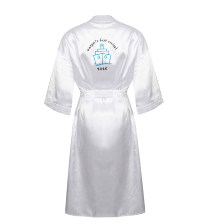 Personalised first cruise XL/XXL white ladies dressing gown size 16/18
